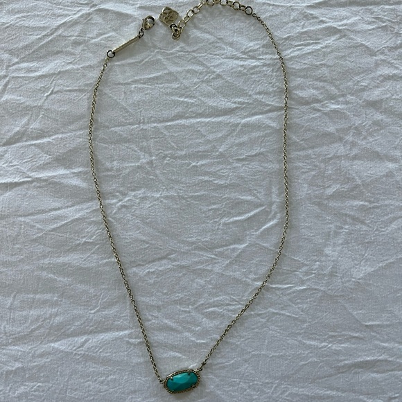 Kendra Scott Jewelry - Kendra Scott Elisa Pendant in Gold and Teal